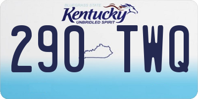 KY license plate 290TWQ