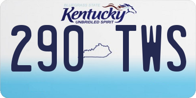 KY license plate 290TWS