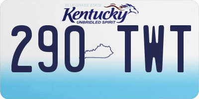 KY license plate 290TWT