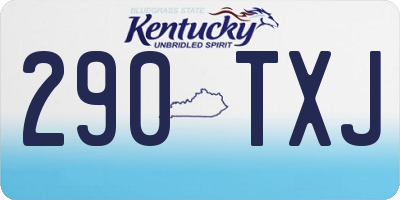 KY license plate 290TXJ