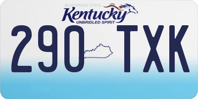 KY license plate 290TXK