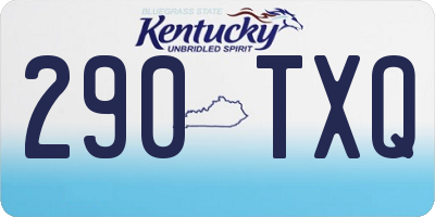 KY license plate 290TXQ