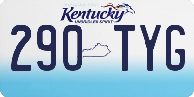KY license plate 290TYG