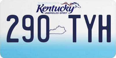 KY license plate 290TYH