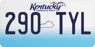 KY license plate 290TYL