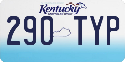 KY license plate 290TYP
