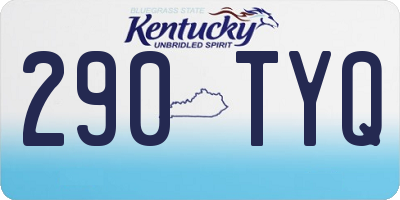 KY license plate 290TYQ