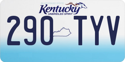 KY license plate 290TYV