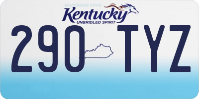 KY license plate 290TYZ