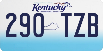 KY license plate 290TZB