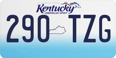 KY license plate 290TZG