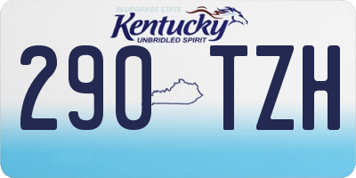 KY license plate 290TZH
