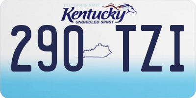 KY license plate 290TZI