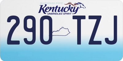 KY license plate 290TZJ