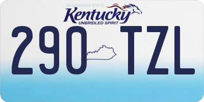KY license plate 290TZL