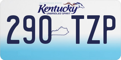 KY license plate 290TZP