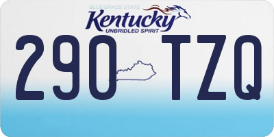 KY license plate 290TZQ