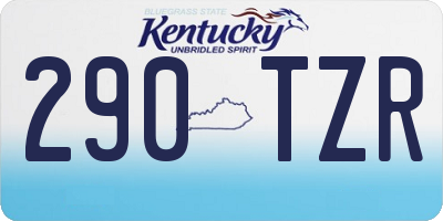KY license plate 290TZR