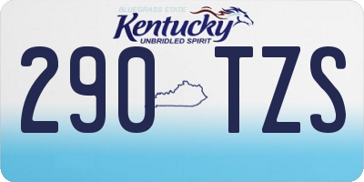 KY license plate 290TZS