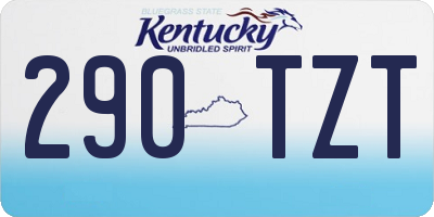 KY license plate 290TZT
