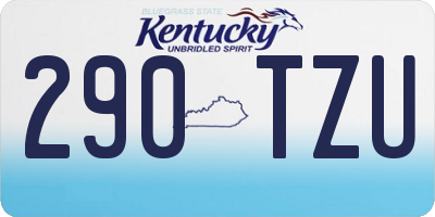 KY license plate 290TZU