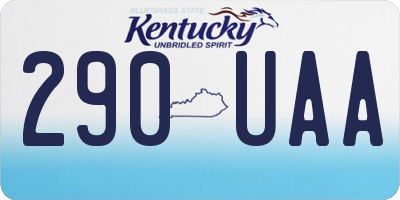 KY license plate 290UAA
