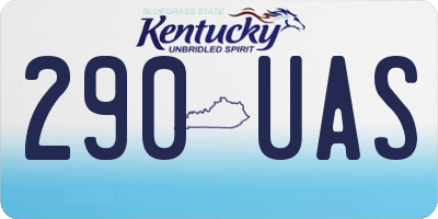 KY license plate 290UAS