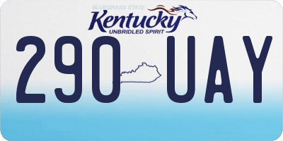 KY license plate 290UAY