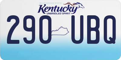 KY license plate 290UBQ