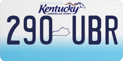 KY license plate 290UBR