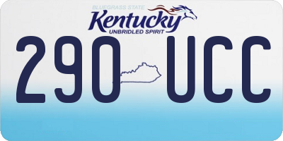 KY license plate 290UCC