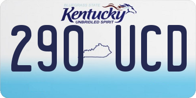 KY license plate 290UCD