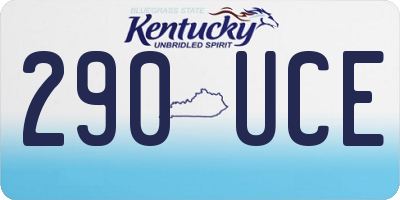 KY license plate 290UCE