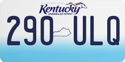 KY license plate 290ULQ