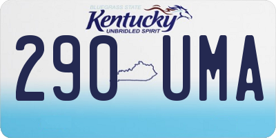 KY license plate 290UMA
