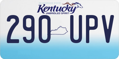 KY license plate 290UPV