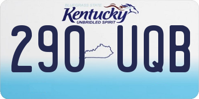 KY license plate 290UQB