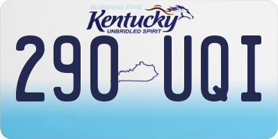 KY license plate 290UQI