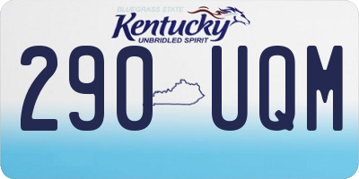 KY license plate 290UQM