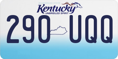 KY license plate 290UQQ