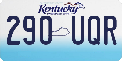 KY license plate 290UQR