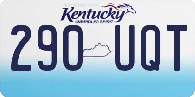 KY license plate 290UQT