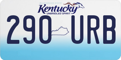 KY license plate 290URB