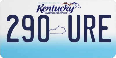 KY license plate 290URE