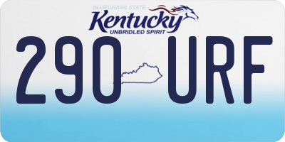 KY license plate 290URF