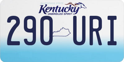 KY license plate 290URI