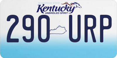 KY license plate 290URP