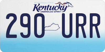 KY license plate 290URR
