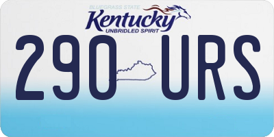 KY license plate 290URS