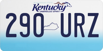 KY license plate 290URZ